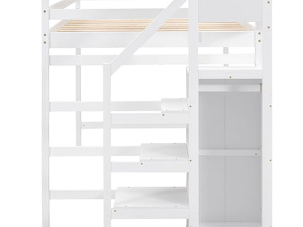 Loft Bed With Built In Storage Wardrobe And Staircase