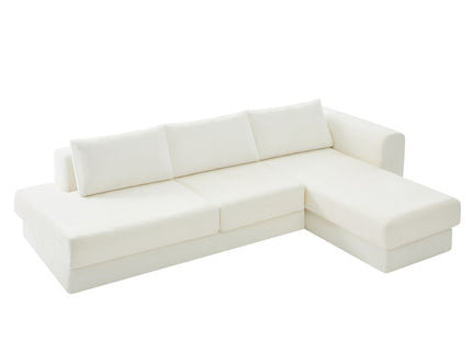 L-Shaped Modular Sofa With Double Layer Cushion