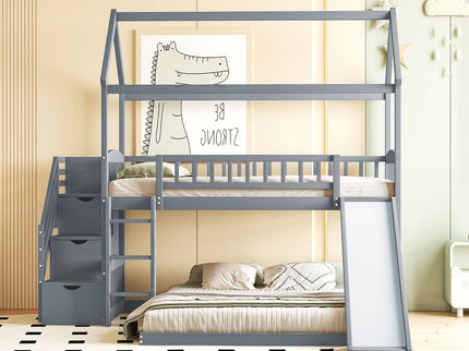 House Bunk Bed With Slide