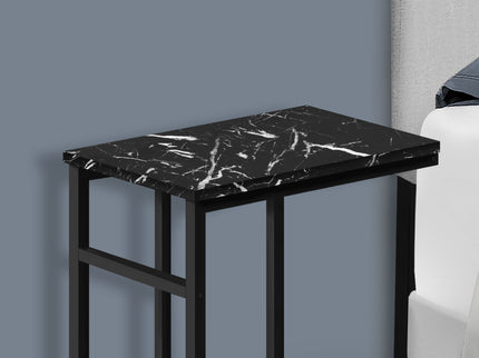 Accent Table, C - Shaped, Modern Design - Black