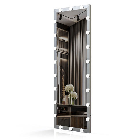 Full Length Mirror With Lights Full Body Vanity Mirror With 3 Color Modes Lighted Standing Floor Mirror For Dressing Room Bedroom Wall Mounted Touch Control