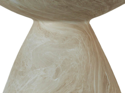 Outdoor Geometric End Table - Marble