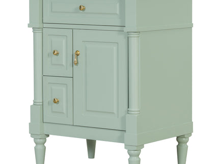Freestanding Bathroom Vanity With Sink, Adjustable Shelf & Flip Drawer