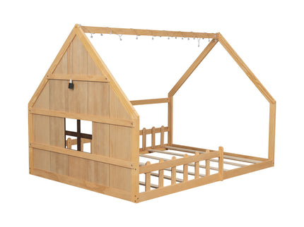 House Bed With Window And Fence