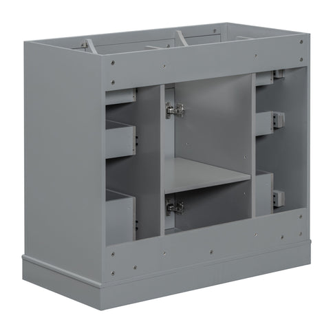 Modern Bathroom Vanity Base Only With 1 Cabinet And 6 Drawers