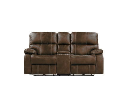 Power Reclining Loveseat - Brown - Fabric