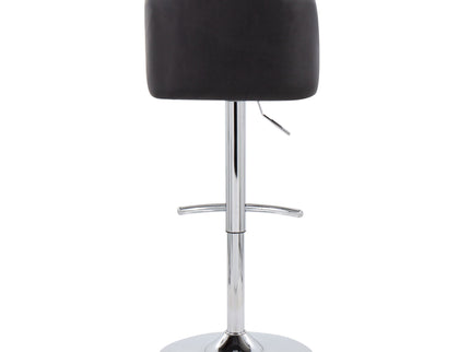 Toriano - Contemporary Adjustable Barstool With Swivel & Rounded T Footrest (Set of 2)