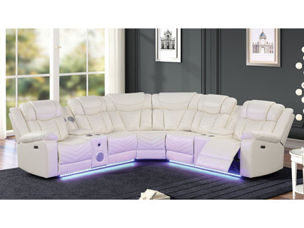Challenger - Recliner Sectional Sofa, Built In USB, C Ports & Bluetooth
