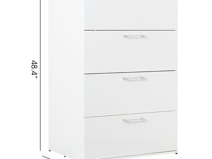 Bliss - Glossy 4 Drawer Jumbo Chest With Extra Deep Storage