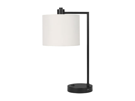 Lighting, Table Lamp, USB Port Included, Modern - Black / Cream