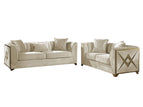 Beige / 2 Pc. Sofa, Loveseat