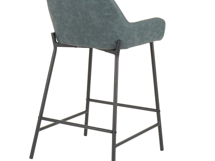 Daniella - Industrial Fixed Height Counter Stool (Set of 2)
