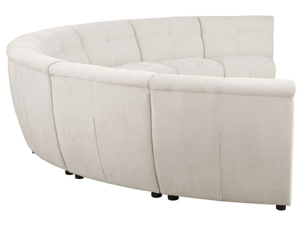 Sycamore - 8 Piece Upholstered Sectional Sofa With Curved Design - Ivory