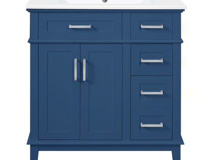 Modern Bathroom Vanity With Sink, Storage Cabinet, Soft Close Doors, Deep & Standard Drawers