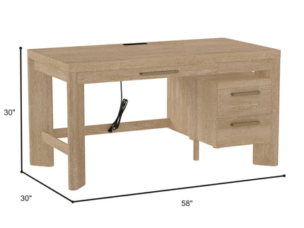 Desk - Tan - Wood