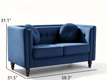 Chesterfield Loveseat 2 Seater Couch For Living Room