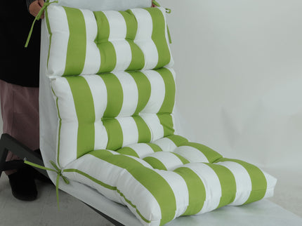 2 Piece High Back Patio Chair Cushion Set, Tufted Adirondack And Rocking Chair Cushions