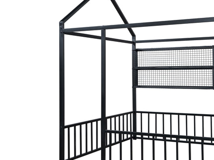 House Frame With Fence And Shelves