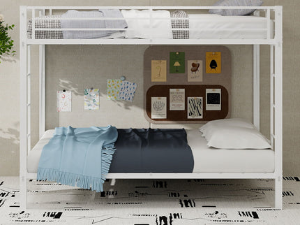 Bunk Bed For Kids, Convertible Frame With Ladders & Guardrail