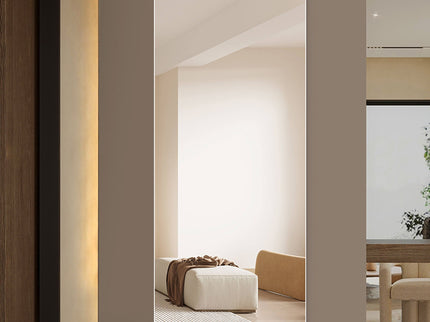 Full Body Round Corner Mirror For Living Room