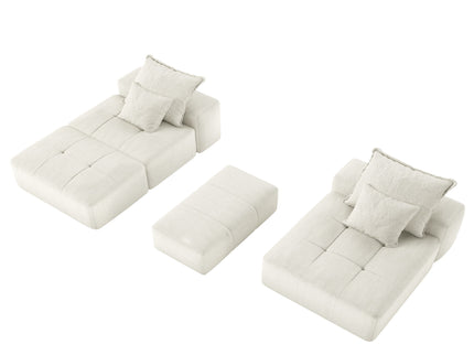 Modern Oversized Diy Combination Modular Sectional Sofa With Pillows