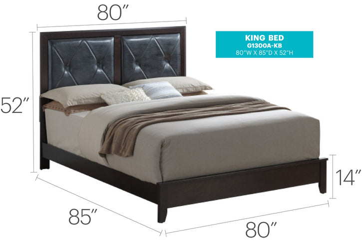 Padded Headboard Bed