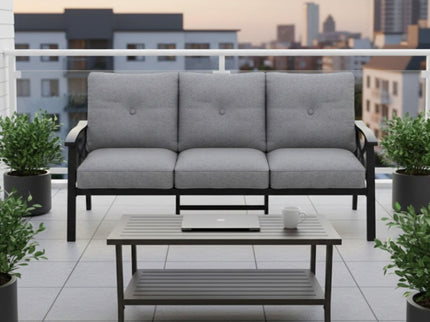 Patio Furniture Set With Coffee Table And Cushions For Backyard