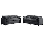 Dark Gray / 2 Pc. 2 Double Seater Sofas