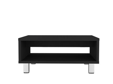 Coffee Table 1 Shelf, 4 Legs - Black