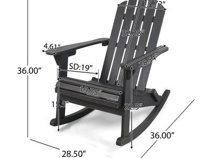 Echoes - Outdoor Acacia Wood Adirondack Rocking Chair
