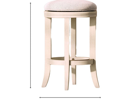 Backless Swivel Stool With Upholstered Seat
