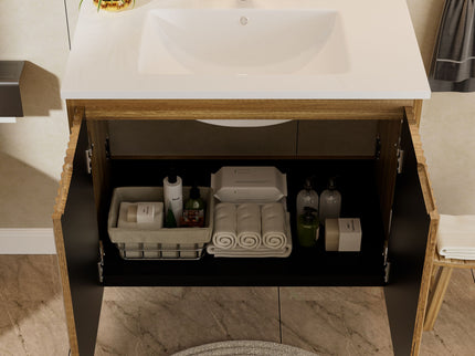 Folding Wall Cabinet With Creamic Sink