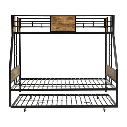 Modern Metal Bunk Bed With Dual Side Ladder And Metal Desig