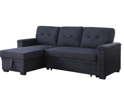 Lucca II - 84.5"W Reversible Sleeper Sectional Sofa with Storage Chaise