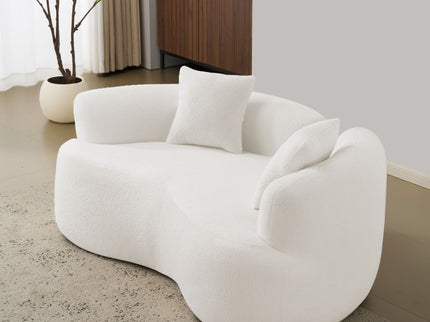 Modern Curved Loveseat