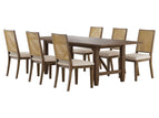 Light Brown / 7 Pc. Table, 6 Chairs