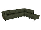 Dark Green / 2 Pc. L-Shaped Sectional, Ottoman
