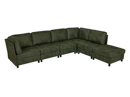 Upholstered Modular Sectional With Custom Configuration And Removable Cushions