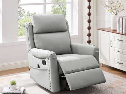 Manual Recliner Swivel Rocking Chair With 8 Point Massage And Heating