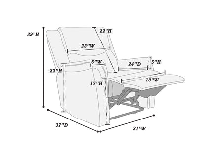 2 Piece Living Room Set With Loveseat And Recliner