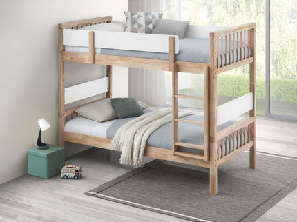 Ponderosa - Twin Over Twin Bunk Bed With Accents - Natural