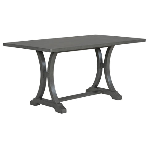 Dining Table Set With 4 Upholstered Chairs And Bench