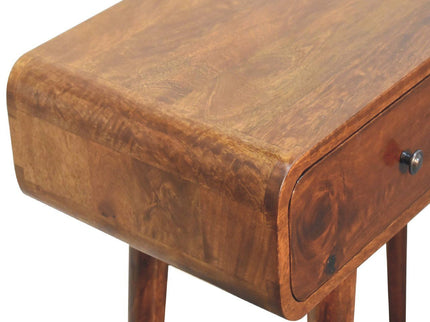 Curved Hallway Table - Chestnut
