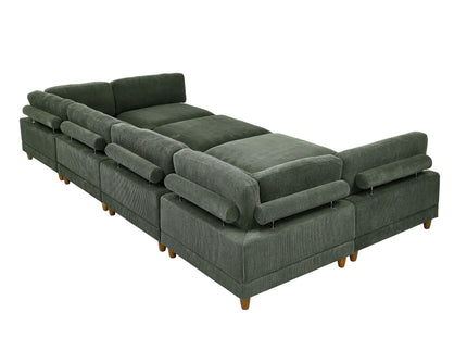 Modern Modular Sectional With Adjustable Back Support