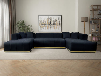 Nolan - U-Shape Corner Sofa - Black
