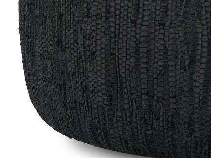 Fredrik - Round Pouf - Black