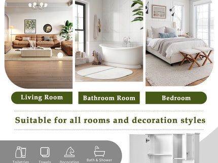 Modern Wall Mounted Bathroom Medicine Cabinet, Bathroom Wall Storage Cabinet With Mirror