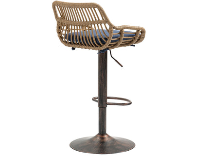 Modern Swivel Bar Stools Adjustable Counter Chairs With Footrest (Set of 2)