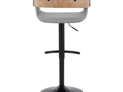 Elisa - Mid Century Modern Adjustable Barstool With Swivel & Rounded T Footrest (Set of 2)