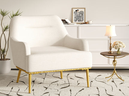 Modern Elegance Accent Chair With Curved Backrest